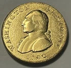 24K Gold Plated 1792 George Washington $10 Eagle Copy~1st Ever U.S. Gold Coin