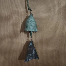 Vtg. Paolo Soleri Cosanti Arcosanti Brutalist Cast Bronze Wind Chime Bell 22" 