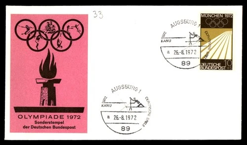 Mayfairstamps Germany 1972 Olympic Rings Flame Olympiade Cover aaw_92073