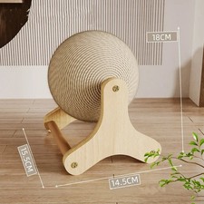 Cat Scratching Ball Toy Natural Sisal Rope Scratcher Exercise Wheel for Cats