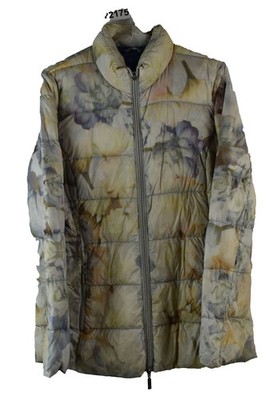 Etage Womans Floral Print Padded Puffer Down Filled Jacket Size 38 Light Warm