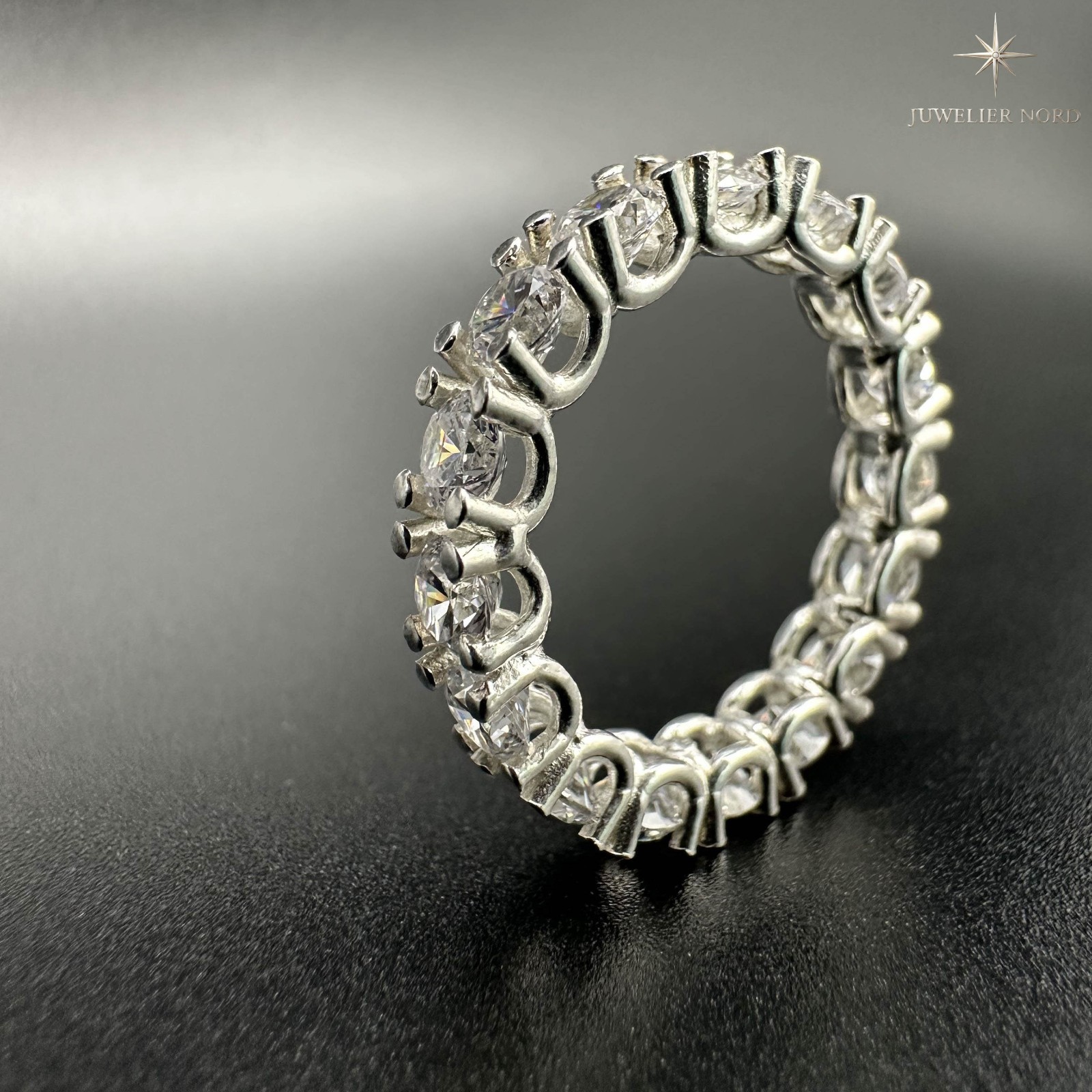 Eternity Ring 925 Silver - Memory Ring All Around… - image 2