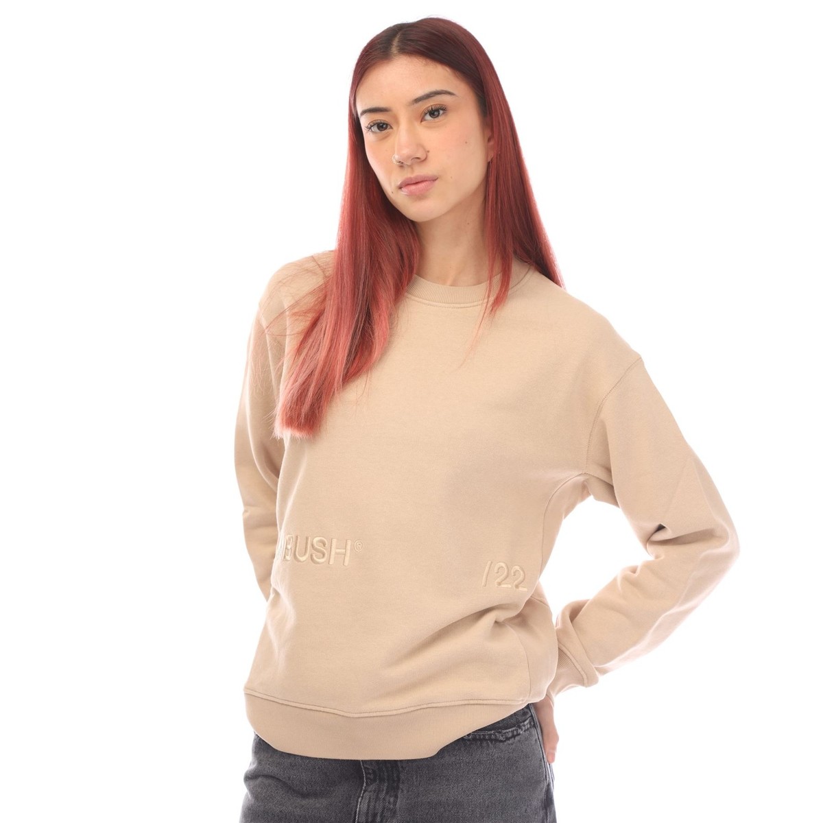 Women's Sweatshirt Ambush Crewneck Pullover in Cream UK
