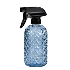 12Oz Glass Plant Spray Bottle Gem Pattern Sprayer Watering Can with Black