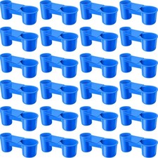 24 Pcs Bird Drinker Feeder Cups Plastic Water Bottle Cup for Cage Ideal for P