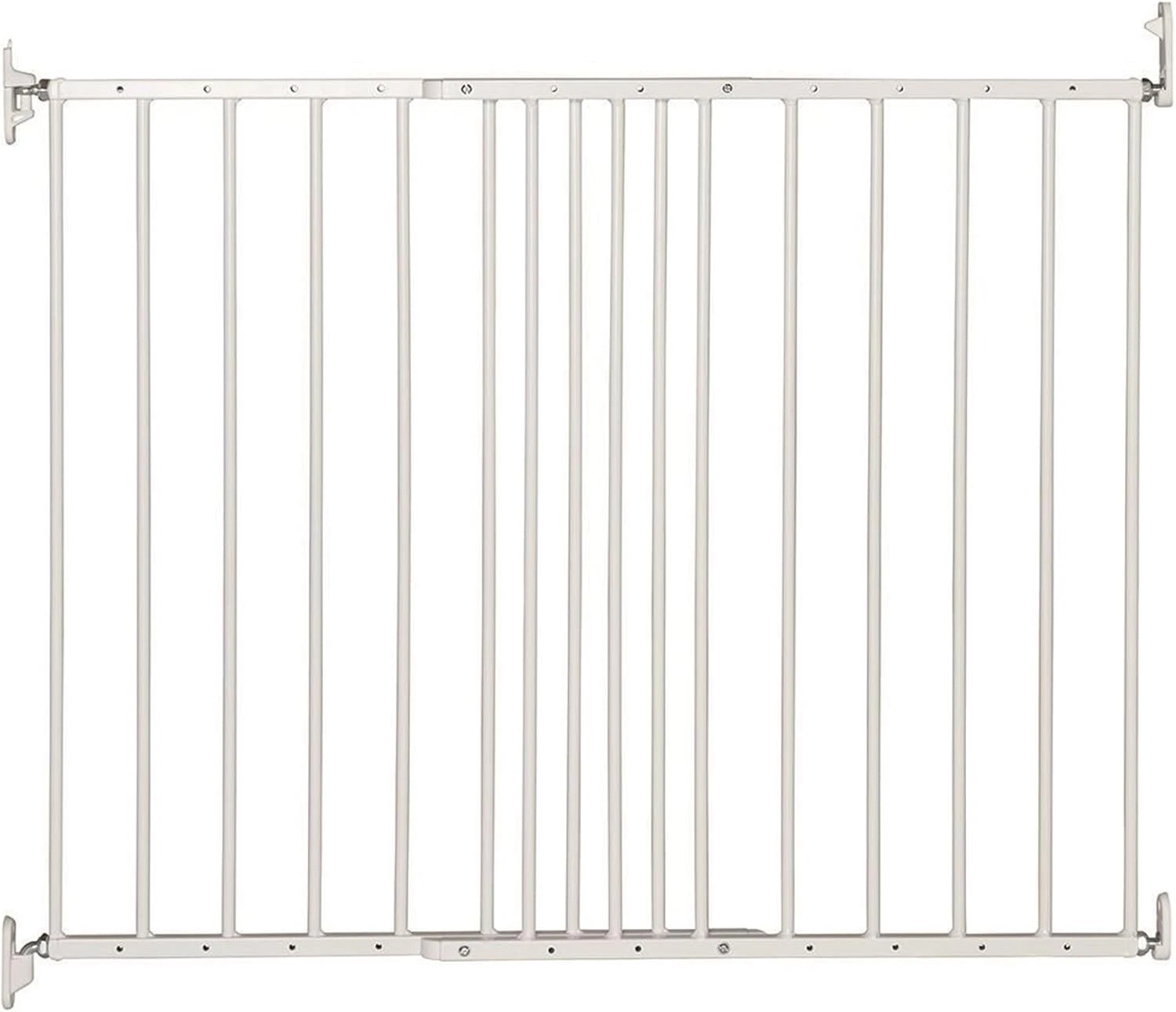 Safetots Top of The Stairs Screw Fitted Stair Gate, white Metal 62.5cm - 106.8cm