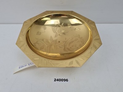 Schale DDR MS graviert VEB Schmuckwaren Ueckermünde 7140 Design alt NOS #240096