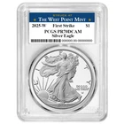 2025-W $1 1-oz Proof American Silver Eagle PCGS PR70DCAM FS West Point Label