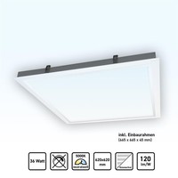 Led Panel 62X62 Neutralweiß 5000K 36W Steck Einbaurahmen Schraublos