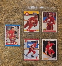 (5) Theoren Fleury 1989-90 O-pee-chee Rookie Card RC 1990-91 Score Pro Flames. rookie card picture