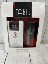 Tabu by Dana Cologne Spray Gift Set Women 1.2 OZ Vintage New in Package