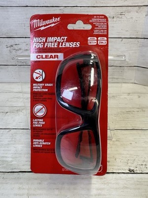 Milwaukee 48-73-2020 Performance Clear Safety Glasses Fog-Free Lenses