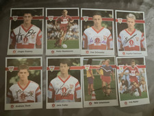 VFB Stuttgart Autogrammkarten 1989-1990 8 Stück sehr seltene Versionen RARITÄT
