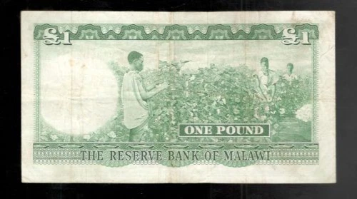 Malawi, 1964, £1 Pound, P-3, CHOICE CRISP VF! - Image 2 of 2