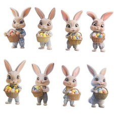 8 Pcs Easter Bunny Decorations, Outdoor Decorations, Outdoor Garden Lawn