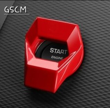 Universal Metal Car Engine Start Stop Push Button Red Cover Decor self adhesive