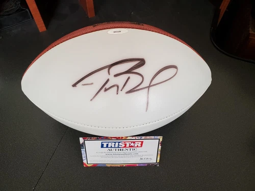 TOM BRADY signed full size Wilson football Tristar COA PATRIOTS BUCCANEERS