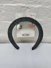 SCUNCI TREND ALERT BLACK THICK WIDE ONE PIECE HEADBAND #70365 - NEW