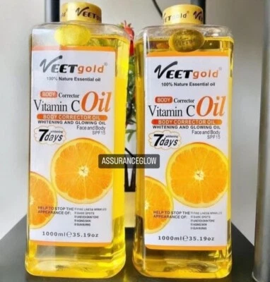 Veet Gold Vitamin C Body Corrector Glowing Oil For Face & Body SPF 15 1000ml