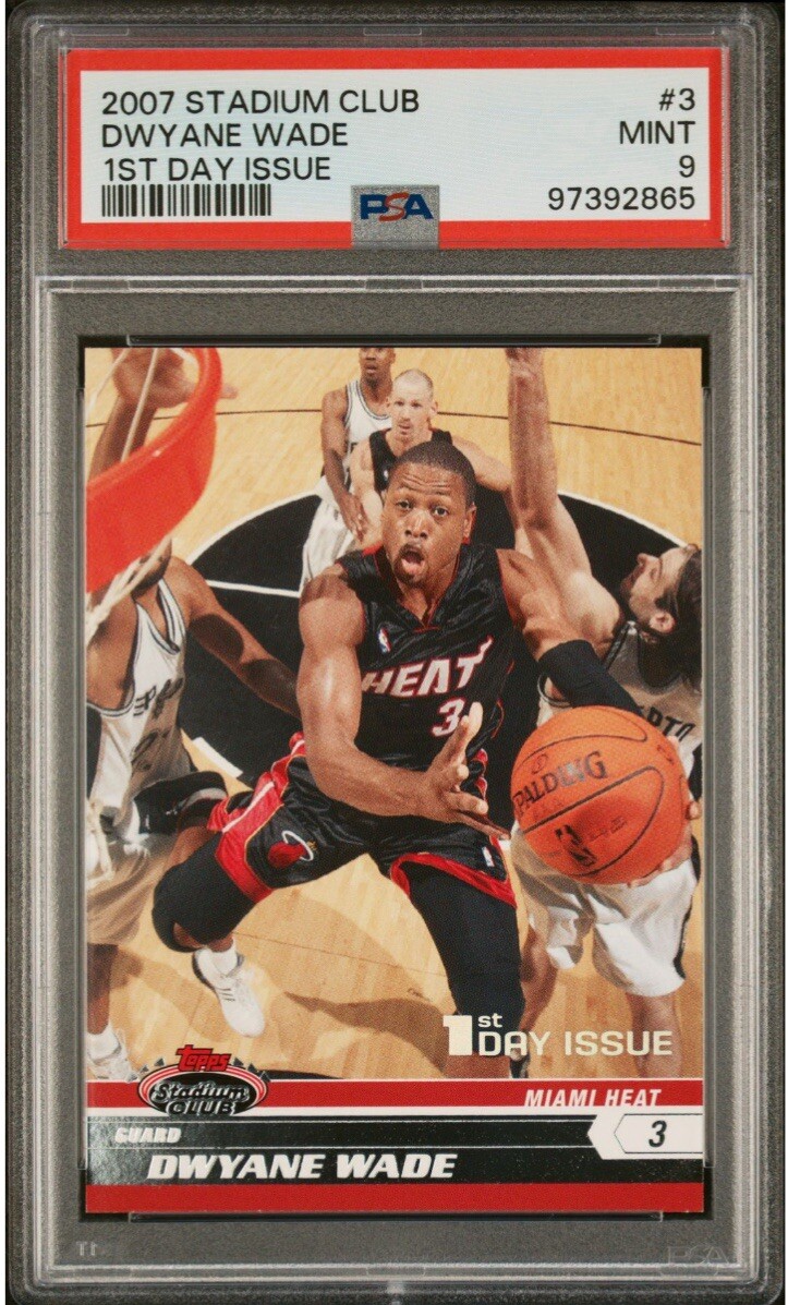 2007 Stadium Club Dwyane Wade 1st Day Issue /1999 Card Psa 9!!!