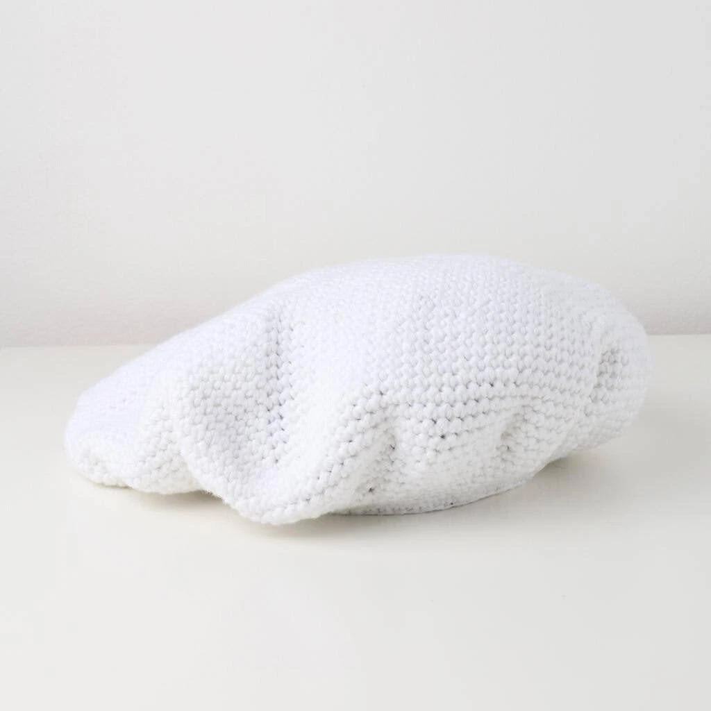 Hand Knitted crochet Baby Girl Hat Beret, soft, Egyptian cotton Newborn-12m