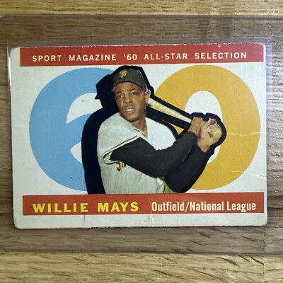 HOF Willie Mays, 1960 Topps AS #564, San Francisco Giants