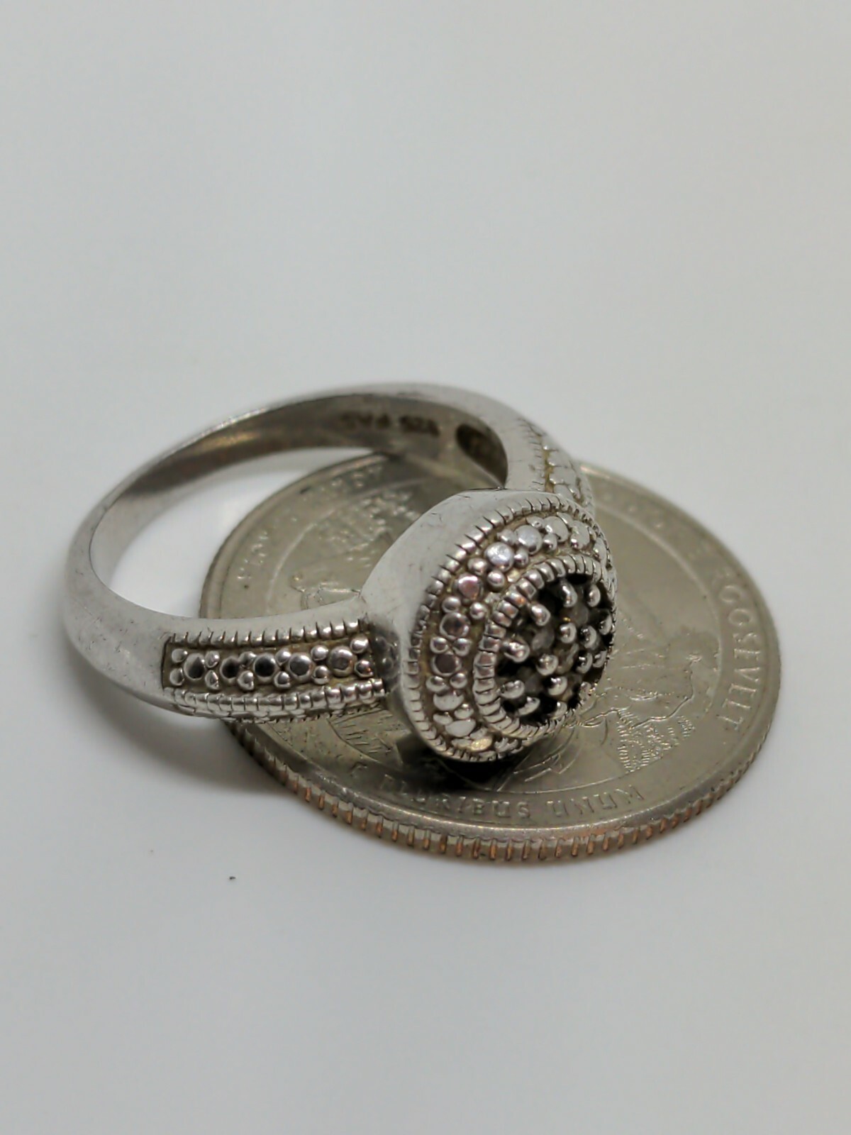 FAS Sterling Silver 925 Thailand Ring Size 7 Gem