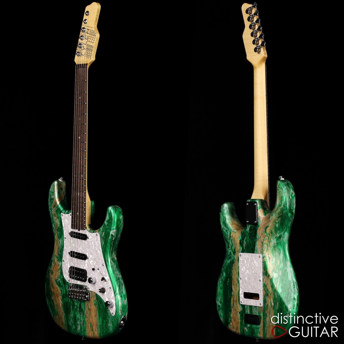 JAMES TYLER STUDIO ELITE HD LAMBEAU SHMEAR GREEN AND GOLD ELECTRIC