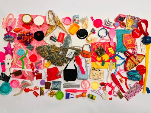 Doll Accessories Lot for Barbie & Other Small Dolls- Vintage & Modern Set H BIN6