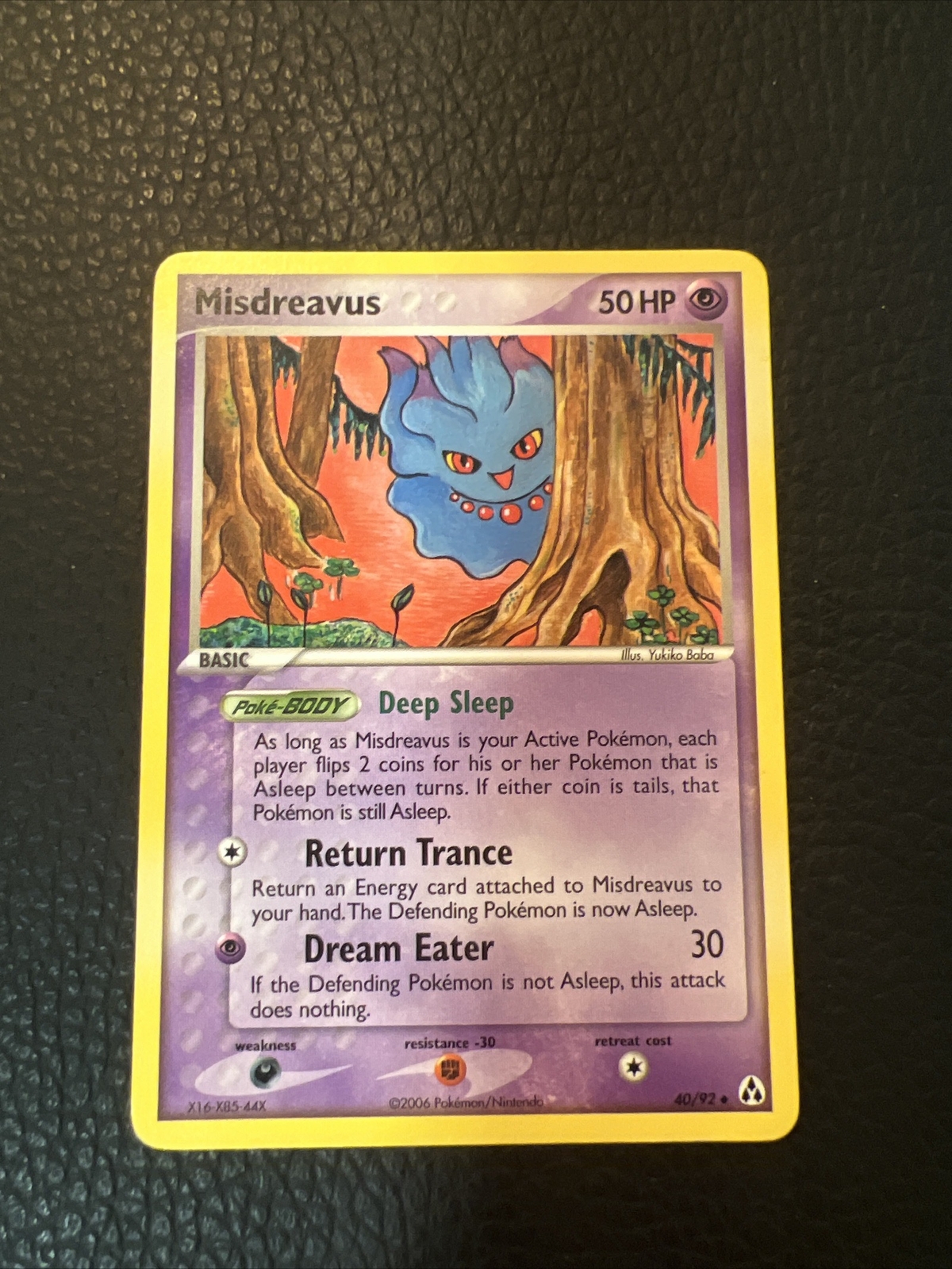 Pokemon TCG Ex Legend Maker Misdreavus 40/92 Vintage 2006 Near Mint NM *