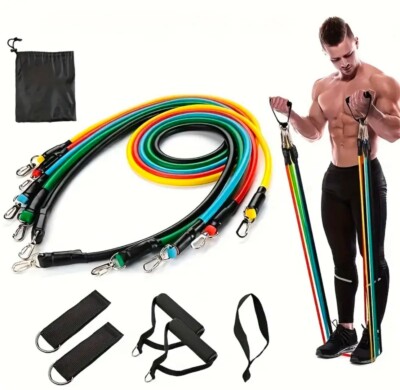 Widerstandsbänder Workout Set Übung CrossFit Fitness Yoga Trainingsschläuche 11-teilig