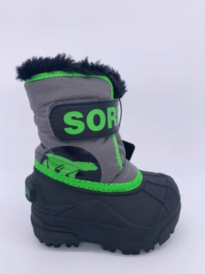 SOREL TODDLER SNOW COMMANDER, Winterstiefel, grau, grün, Gr. 22, Gr. 23, NEU