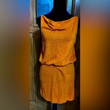XS Free People FP Beach Rust RivieraLinen Blend Mini Dress
