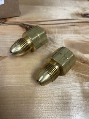 2 Pack MEC Single Piece Adapter Brass M Pol x 1/2  FPT New