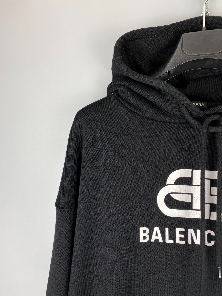Balenciaga Unisex Oversized Luxury Cotton BB Logo Hoodie