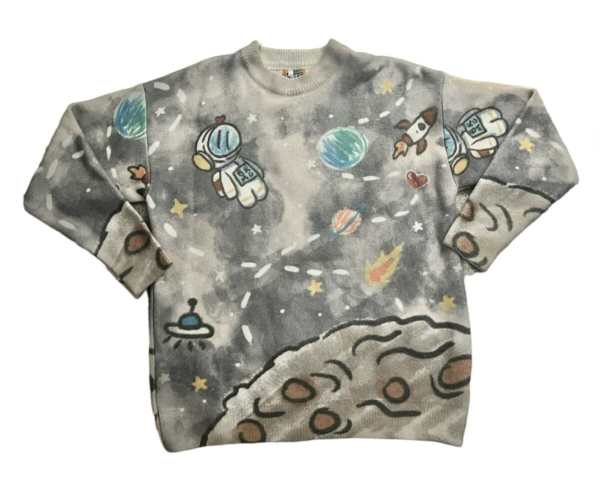 YWFG JF Outer Space SWEATER AOP Japanese RARE Collectible YWFG JF Outer Space SWEATER AOP Japanese RARE Collectible