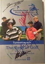 Daly Campbell Choi Harrington Goosen 6x signiert Golf Unterschrift Autogramm