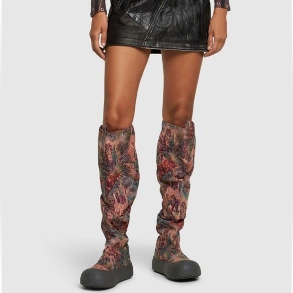 Yume Yume Fisherman Boot Renaissance Jacquard 38 7 | eBay