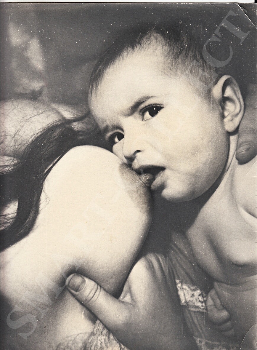 1960s Russia SOVIET REALISM Soviet Woman Feeding her Baby with Big Breasts  LARGE | eBay