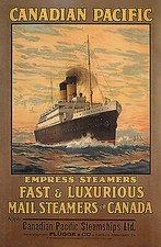 Canadian Pacific Steamships Ltd Empress Steamers Dampfschifffahrt Plakate A3 299