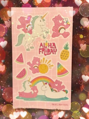 SELTENE ORIGINAL CARE BEARS Glücksbärchis Sticker Aufkleber wie 90er GLITZER