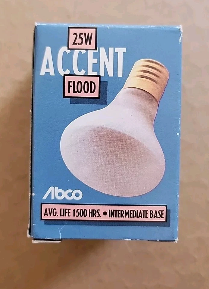 Abco 25 Watt R-14 Accent FLOOD Light #03648 Intermediate Base 25R14N/FL - Image 3 of 4