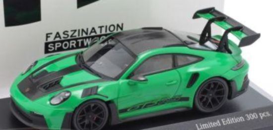 Minichamps 1:43 Porsche 911 (992) GT3 Rs Weissach-Paket 2023 Green/Black-image