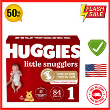 Huggies Little Snugglers Baby Diapers, Size 1 8-14 lbs , 84 Ct, Newborn Diapers