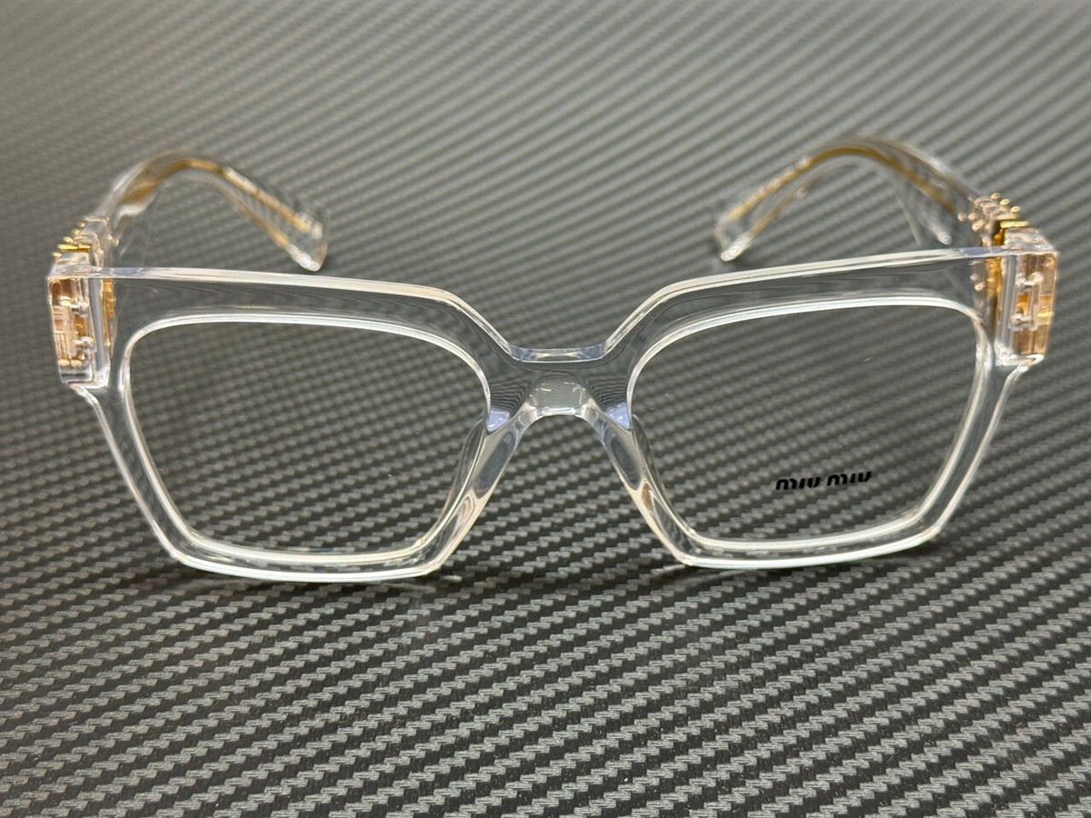 MIU MIU MU 04UV 2AZ1O1 Crystal Women's 52 mm Eyeglasses | eBay