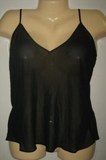 CHAPS - SIZE 10 - BLACK - SHEER POLYESTER - CAMISOLE