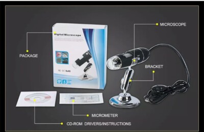 1600X 8LED Digital Microscope USB Endoscope Camera Android Mac OS Window Linux
