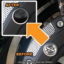 Brembo Front Brake Caliper Insert Set For Harley - Gloss Black Top - 201