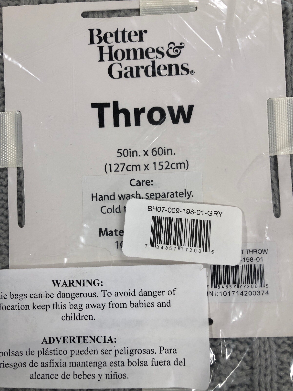 Better Homes & Gardens Grey Chunky Knit Throw eBay