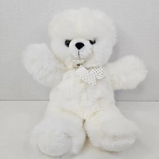 Russ Berrie Snowden II Jr. Plush White Teddy Bear Stuffed Animal Toy